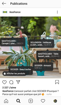 Ecran - Instagram Shopping - Ikea